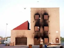 Training center burn building used for live fire exercises